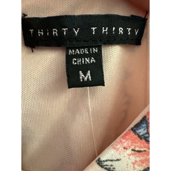 Thirty Thirty Pink Floral Lined Pleated Dress Womens size M NWT - Picture 4 of 6